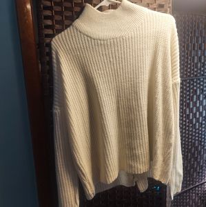 Short lace down in the back sexy turtleneck.